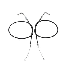 Custom Chrome 90cm Black Vinyl Throttle & Idle Cable Fit For Harley Sportster XL883 1200 98-14