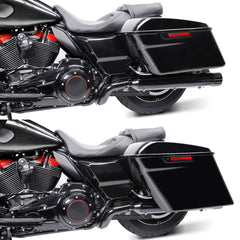 Custom Chrome Vivid Black Hard Saddlebags Fit For Harley Touring road glide road king '14-'23