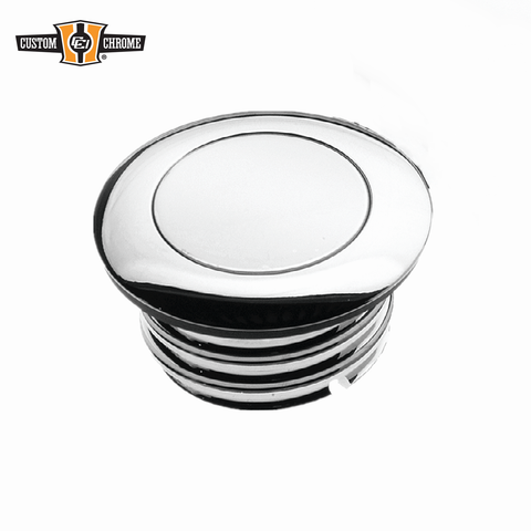 Custom Chrome Chrome Billet Aluminum Vented Pop-Up Gas Cap Fit For Harley 96-Up Model