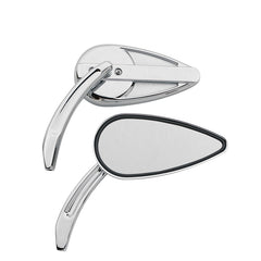 Custom Chrome Vintage Billet Style Rearview Mirrors Black Chrome Fit For Harley Touring Sportster XL