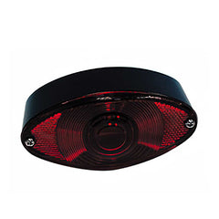 Custom Chrome 12 V Black Anodized Aluminum Housing die-cast Cateye Taillight Fit For Universal