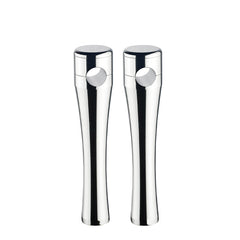 Custom Chrome 8" Smooth Handlebar Top Risers Chrome Black Fit For 1" Handlebars Clamping