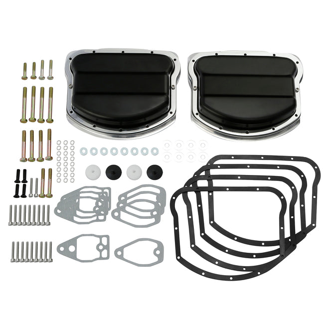 Custom Chrome Rocker Boxes Custom Chrome Panhead Valve Rocker Boxes Top Covers Black Fit For Evol ...