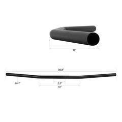 Santee 1” Steel 36" Wide Low Handlebars Matte Black Fit For Harley Softail Sportster XL