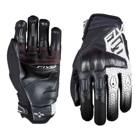 Five 5 Gloves 02 Street RSC EVO Leather Men's Motorcycle Size S~XXXL Black+White