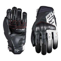 Five 5 Gloves 02 Street RSC EVO Leather Men's Motorcycle Size S~XXXL Black+White