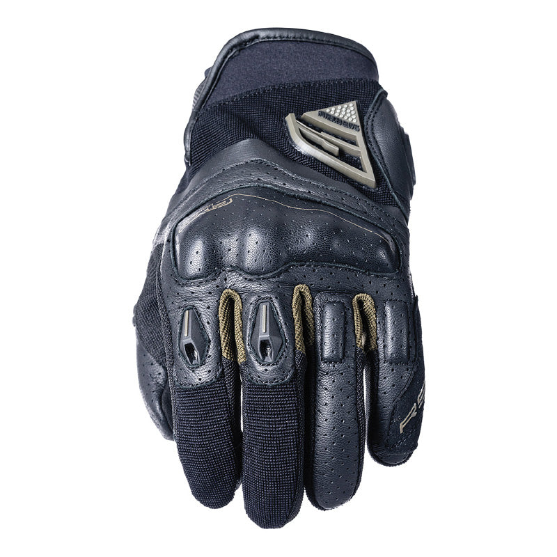 Five 5 Gloves 02 Street RS2 EVO Leather Men's Motorcycle Size M~XXXL Black+Khaki
