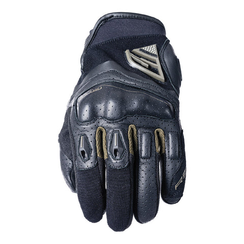 Five 5 Gloves 02 Street RS2 EVO Leather Men's Motorcycle Size M~XXXL Black+Khaki