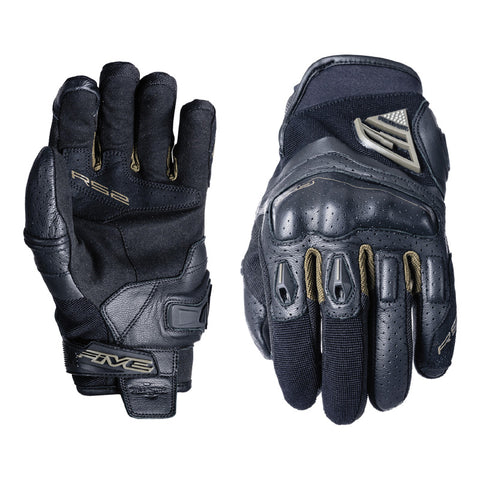 Five 5 Gloves 02 Street RS2 EVO Leather Men's Motorcycle Size M~XXXL Black+Khaki
