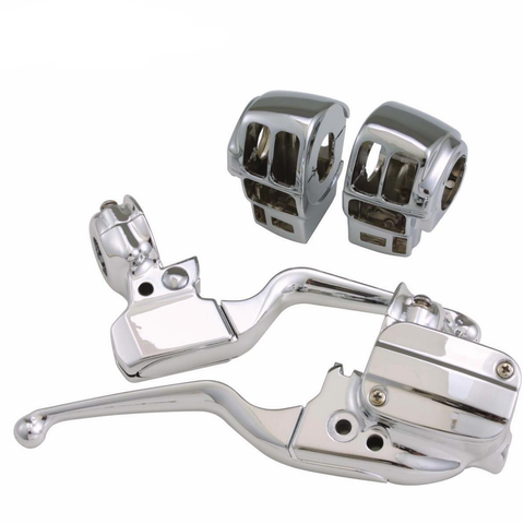 Custom Chrome Handlebar Control Kit 15mm Chrome Fit For Harley Touring W/ Radio+Cruise 2008-2013