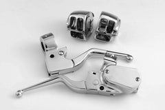 Custom Chrome Handlebar Control Kit Chrome Fit For Harley Sportsters XL Single Disc 2007-later