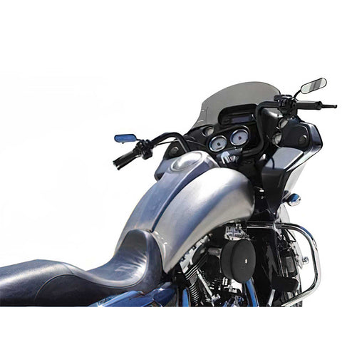 Custom Chrome 7 Gallon Stretched Gas Tank With Raw Dash Fit For Harley 03-07 FLT EFI Touring