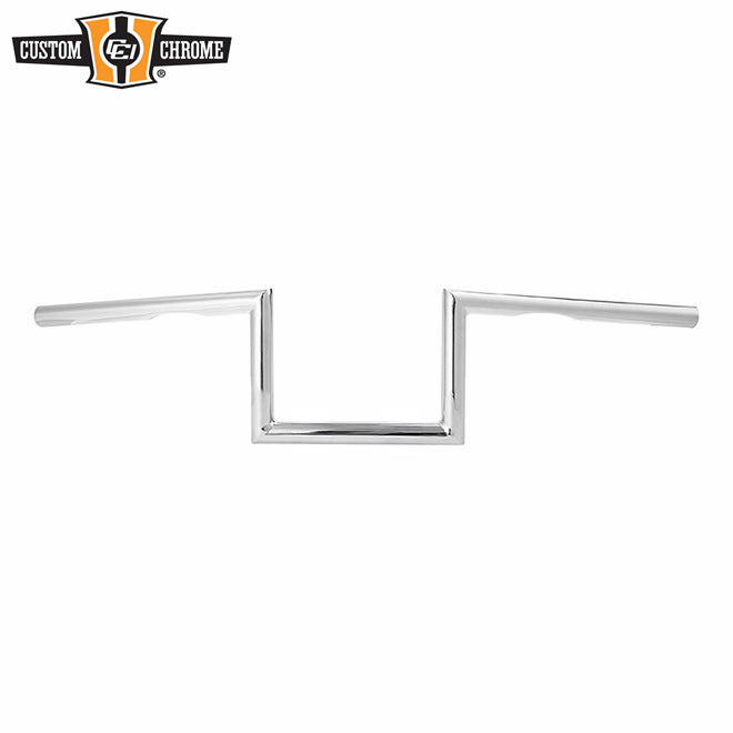 Jammer 1" Wide Z-Bar 6" Rise 60's Handlebar W/ Dimpled Chrome Fits For Harley 1" Clamp