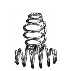 Jammer Chrome 3" Barrel Solo Seat Springs For Harley Bobber Chopper Sportster Customs