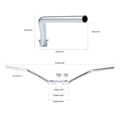 Jammer 1" Flathead Handle Bar 6" Rise Chrome Fit For Harley Springers Model Before 1982