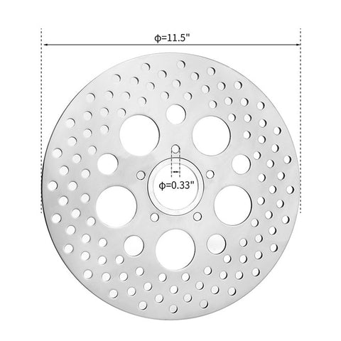 Custom Chrome 11.5" Front Brake Rotor 5-Hole Fits For Harley Touring Dyna 1984-2007 Softail 1984-2014