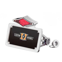 Custom Chrome LED Side-mount Taillight Chrome Frame Fit For Harley 5-speed Softail 1987-1999