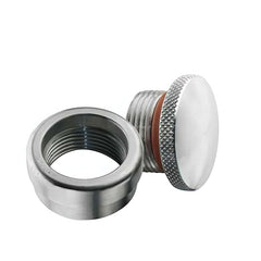 Custom Chrome 1.75" CNC Custom Mini Gas Cap Kit Weld-in Knurled Fits For Harley Bobber Chopper
