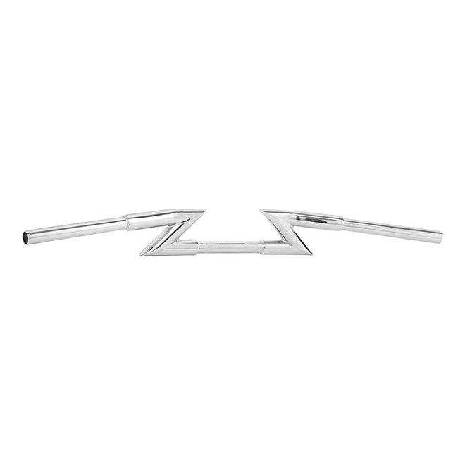 Jammer 1.25"Z-Bar 4"Rise Dimpled Drilled Handlebar Chrome Fit For Harley Chopper Bobber