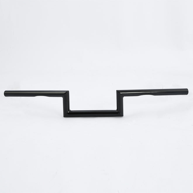 Jammer 1"Wide Style Z-Bar 4"Rise 60's Handlebar W/ Indent Gloss Black Fits For Harley 1"Clamp