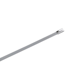 Custom Chrome 14" Stainless Steel Exhaust Strap Coated Metal Self-Locking Cable Zip Ties 4Pcs