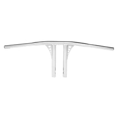Santee 8" Rise 1-1/4" Straight-Up T-Bar Handlebar Gloss Black Chrome Fit For Harley 82-up 3.5" C to C Hole