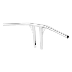 Santee 8" Rise 1-1/4" Straight-Up T-Bar Handlebar Gloss Black Chrome Fit For Harley 82-up 3.5" C to C Hole
