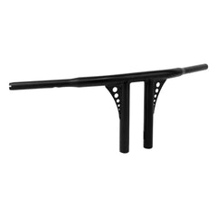 Santee 8" Rise 1-1/4" Straight-Up T-Bar Handlebar Gloss Black Chrome Fit For Harley 82-up 3.5" C to C Hole