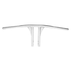 Santee 10" Rise 1.25" T-Bar Straight-Up Handlebar Chrome Gloss Black Fit For Harley 3.5 C to C Hole