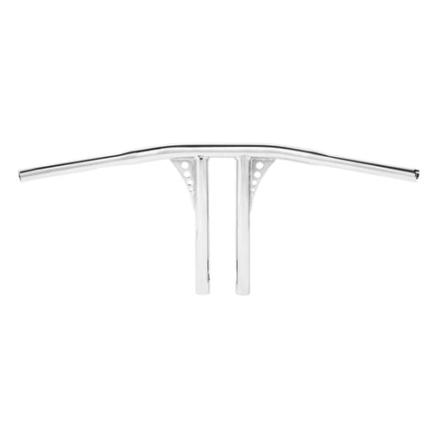 Santee 12" Rise 1.25" T-Bar Straight-Up Handlebar Chrome Gloss Black Fit For Harley 3.5 C to C Hole