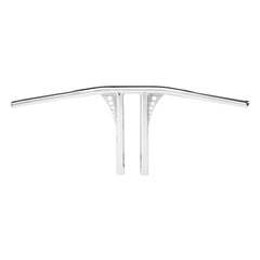 Santee 12" Rise 1.25" T-Bar Straight-Up Handlebar Chrome Gloss Black Fit For Harley 3.5 C to C Hole