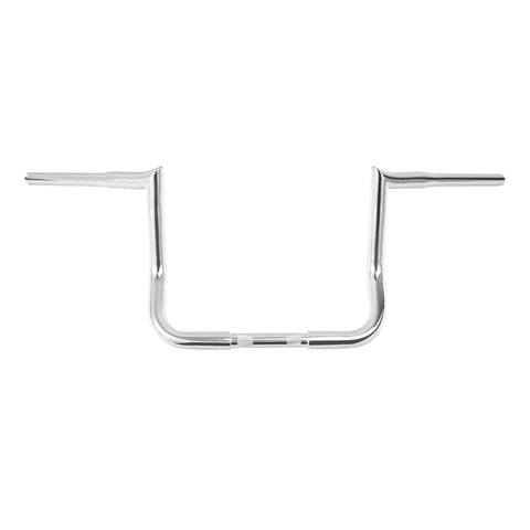 Santee 12" Rise Handlebar 1.25"Ape Hanger Bar Fit For Harley Touring FLHT 1982-up Gloss Black Chrome