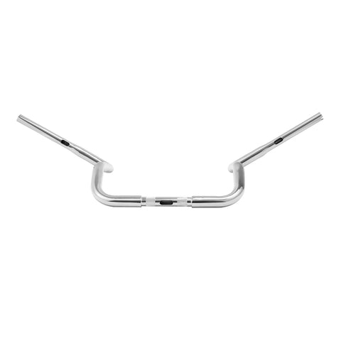 Santee 12" Rise Handlebar 1.25"Ape Hanger Bar Fit For Harley Touring FLHT 1982-up Gloss Black Chrome