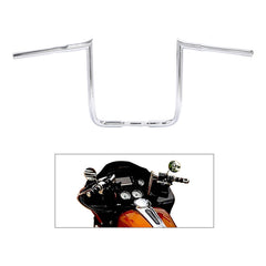 Santee 17" Rise Handlebar 1.25"Ape Hanger Bar Fit For Harley Touring FLHT 1982-up Gloss Black Chrome
