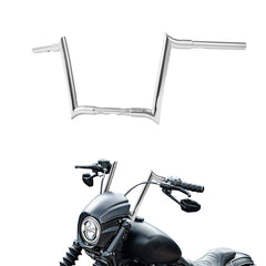 Santee 1.25" Ape Hangers 12" Rise Handlebar Fits For Harley Softail Sportster XL Chrome Gloss Black