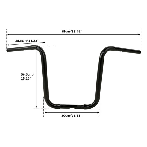 Santee 14" Rise Ape Hanger Bar 1.25"Handlebar Matte Black Fits For Harley Sportster 1982-2013