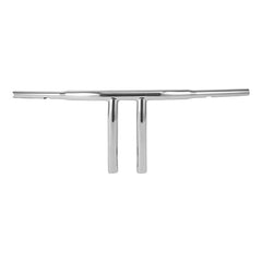 Santee 10" Rise 1-1/4" T-Bar Handlebar Chrome Black Fit For Harley with 3.5" Center to Center Hole