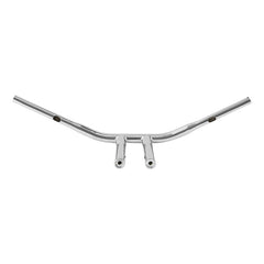 Santee 10" Rise 1-1/4" T-Bar Handlebar Chrome Black Fit For Harley with 3.5" Center to Center Hole