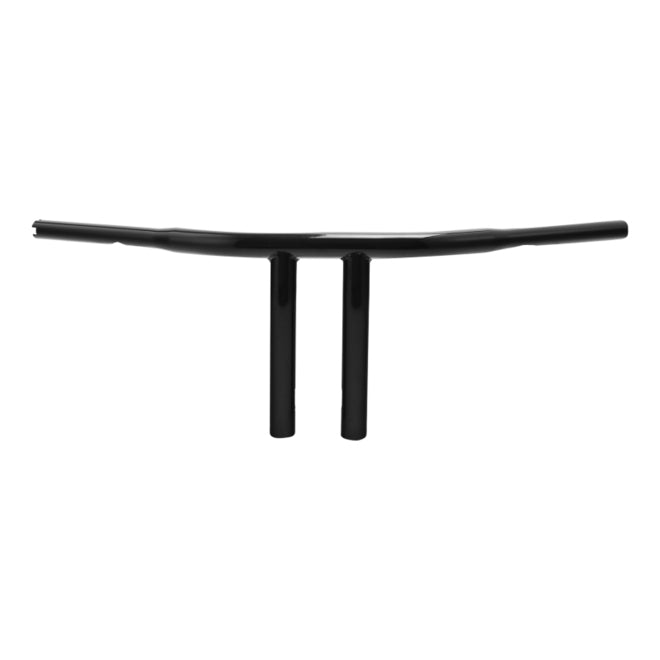 Santee 10" Rise 1-1/4" T-Bar Handlebar Chrome Black Fit For Harley with 3.5" Center to Center Hole