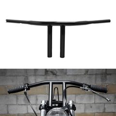 Santee 10" Rise 1-1/4" T-Bar Handlebar Chrome Black Fit For Harley with 3.5" Center to Center Hole