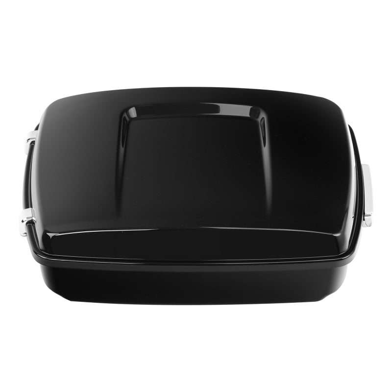 HR3 Vivid Black 10.7" Chopped Style Touring Trunk Luggage For 14-24 Harley Touring