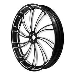 Custom Chrome 23×3.5" Black Billet CNC Front Wheel Rim 10 Spoke Fits For Harley Touring Custom