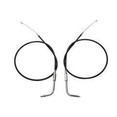 Custom Chrome 90cm Black Vinyl Throttle & Idle Cable Fit For Harley Sportster XL883 1200 98-14