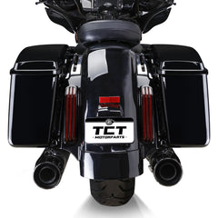 Custom Chrome Vivid Black Hard Saddlebags Fit For Harley Touring road glide road king '14-'23
