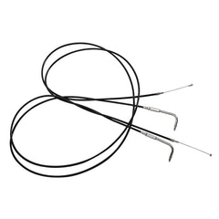 Custom Chrome 220cm Black Vinyl Throttle & Idle Cable Fit For Harley Sportster XL883/200 02-14