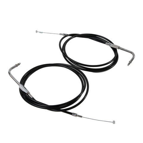 Custom Chrome 180cm Black Vinyl Throttle & Idle Cable Fit For Harley Sportster XL883/200 02-14