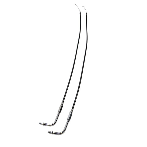 Custom Chrome 90cm Black Vinyl Throttle & Idle Cable Fit For Harley Sportster XL883 1200 98-14