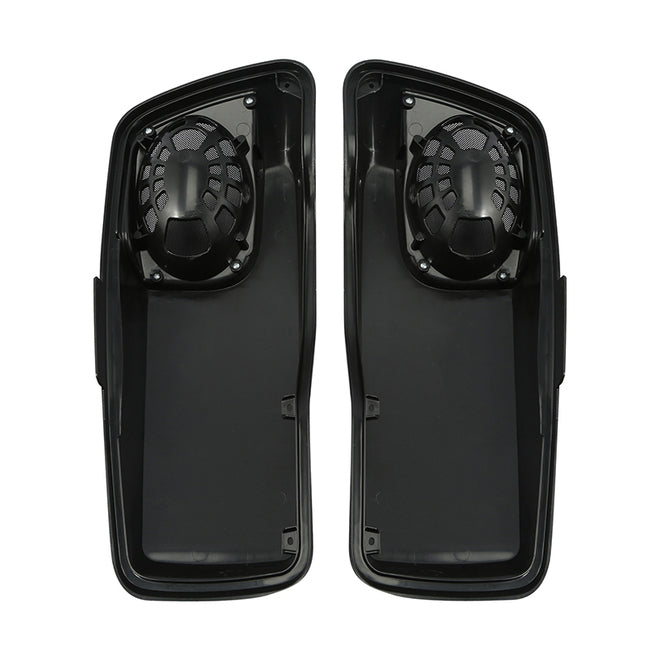 Custom Chrome 5"x7" Saddlebag Lid Speaker Grills Unpainted Fit For Harley Touring 14+ Primered