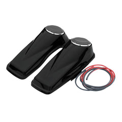 Custom Chrome CVO Saddlebag Lids w/ 6.5"Speaker Grills Unpainted For Harley Touring 14+