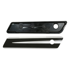 Custom Chrome Saddlebags Hinge Latch Covers Gloss Black Chrome Fit For Harley Touring Road King Glide 14-up